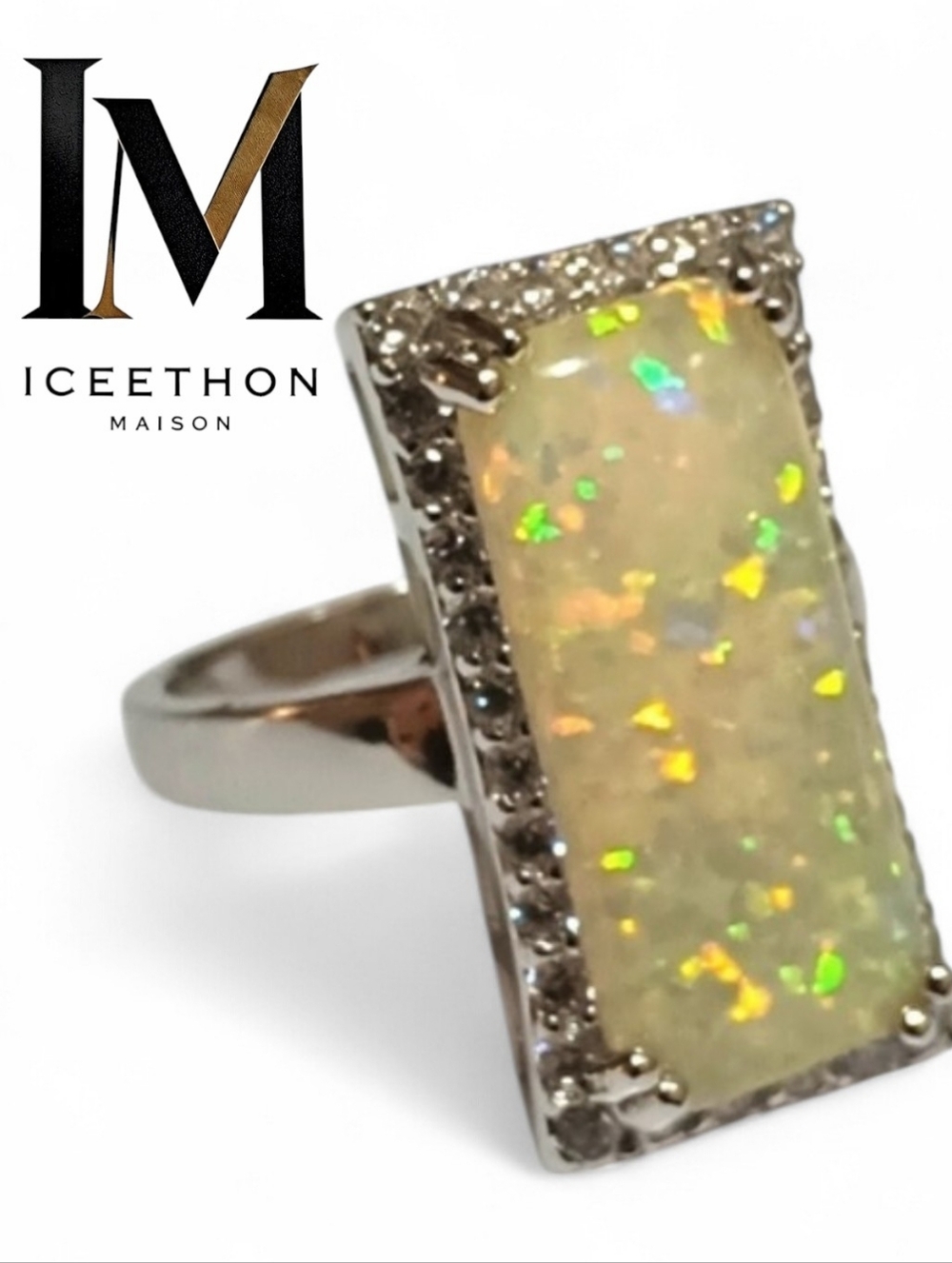 [Black Label] Luxury Statement Wedding Rings, Sz 7